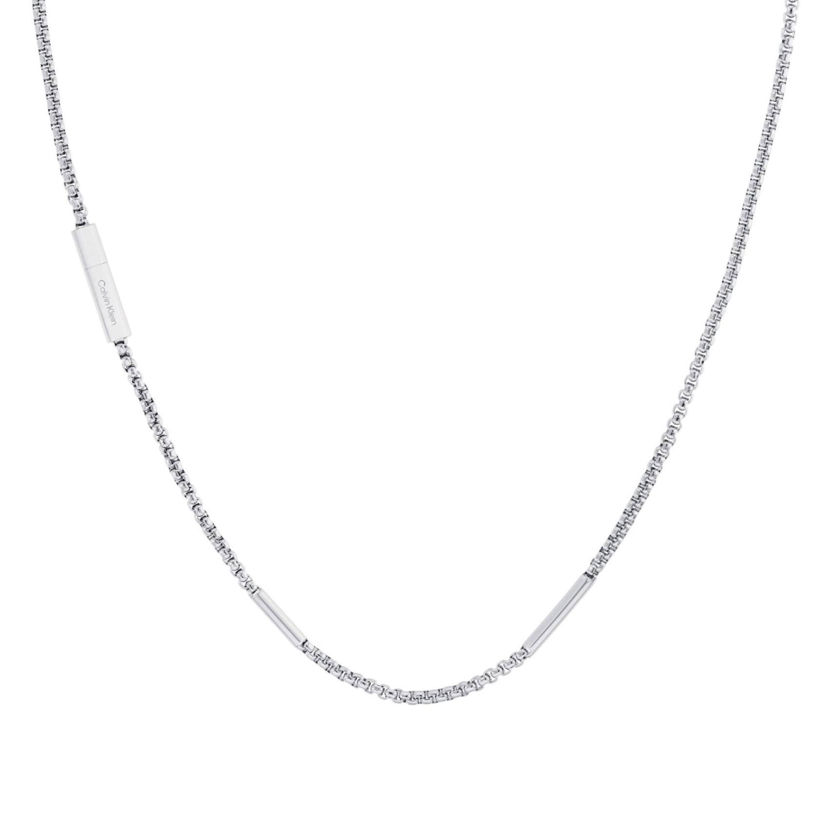 Ανδρική αλυσίδα Calvin Klein 35000573 ατσάλινη σε ασημί χρώμα με ασημί στοιχεία ενσωματομένο.