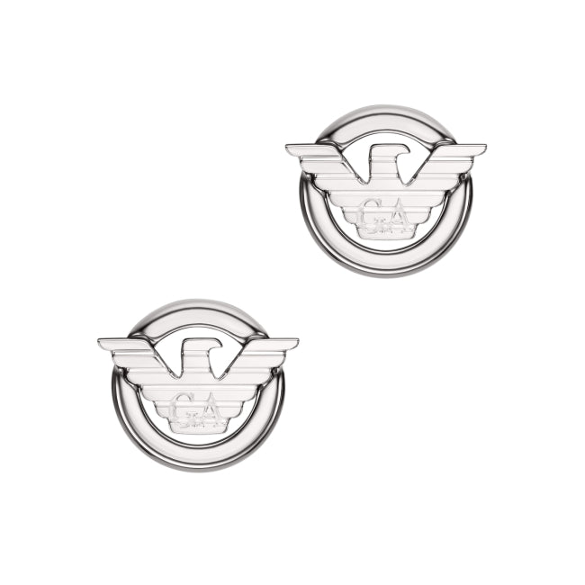 Ανδρικά σκουλαρίκια σε ασημί χρώμα Emporio Armani EGS3238040 από ανοξείδωτο ατσάλι με καρφάκι.