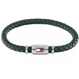 Ανδρικό Βραχιόλι Δερμάτινο Tommy Hilfiger Σε Πράσινο Χρώμα