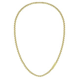 Ανδρικό κολιέ Lacoste 2040122 ατσάλινο σε χρυσό χρώμα με κυλινδρικό μοτίφ ενσωματομένο στην αλυσίδα.