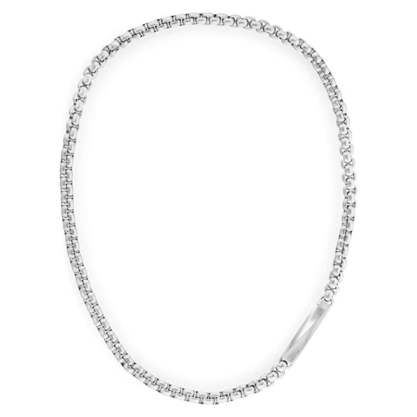 Ανδρικό κολιέ Calvin Klein 35100054 ατσάλινο ασημί με ταυτότητα.