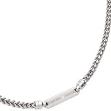 Ανδρικό κολιέ Emporio Armani EGS3182040 με ατσάλινη αλυσίδα σε ασημί χρώμα και στοιχείο σε ασημί χρώμα.
