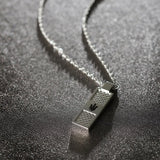 Ανδρικό κολιέ Maserati JM423AVD20 ατσάλινο ασημί με κρεμαστό και μαύρη τρίαινα.