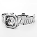 Ανδρικό ρολόι Roamer Mechano 985986-41-45-20 κουρδιστό με ασημί μπρασελέ & μαύρο καντράν 39.5mm.