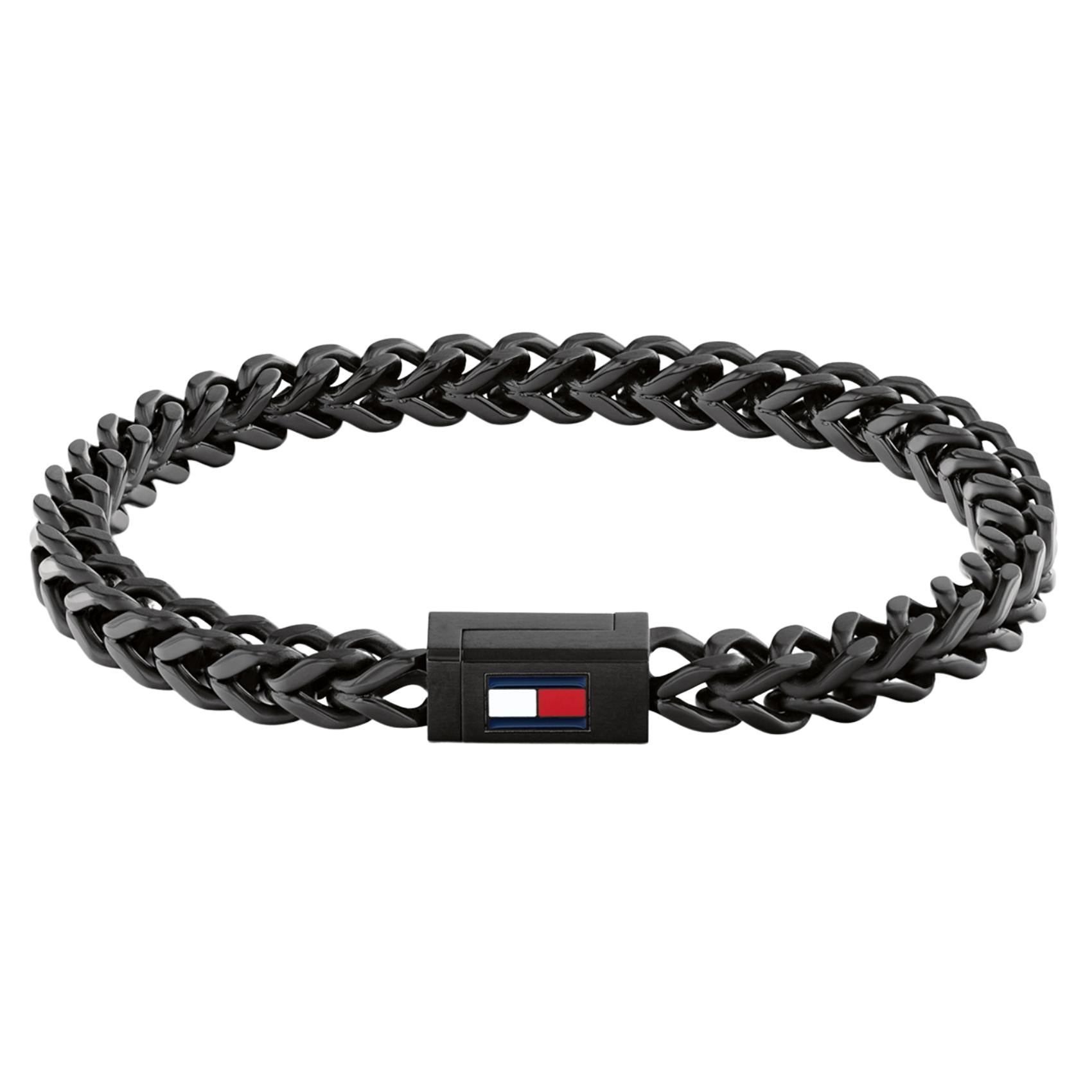 Ανδρικό βραχιόλι χειροπέδα Tommy Hilfiger 2790649 από ατσάλι σε μαύρο χρώμα.