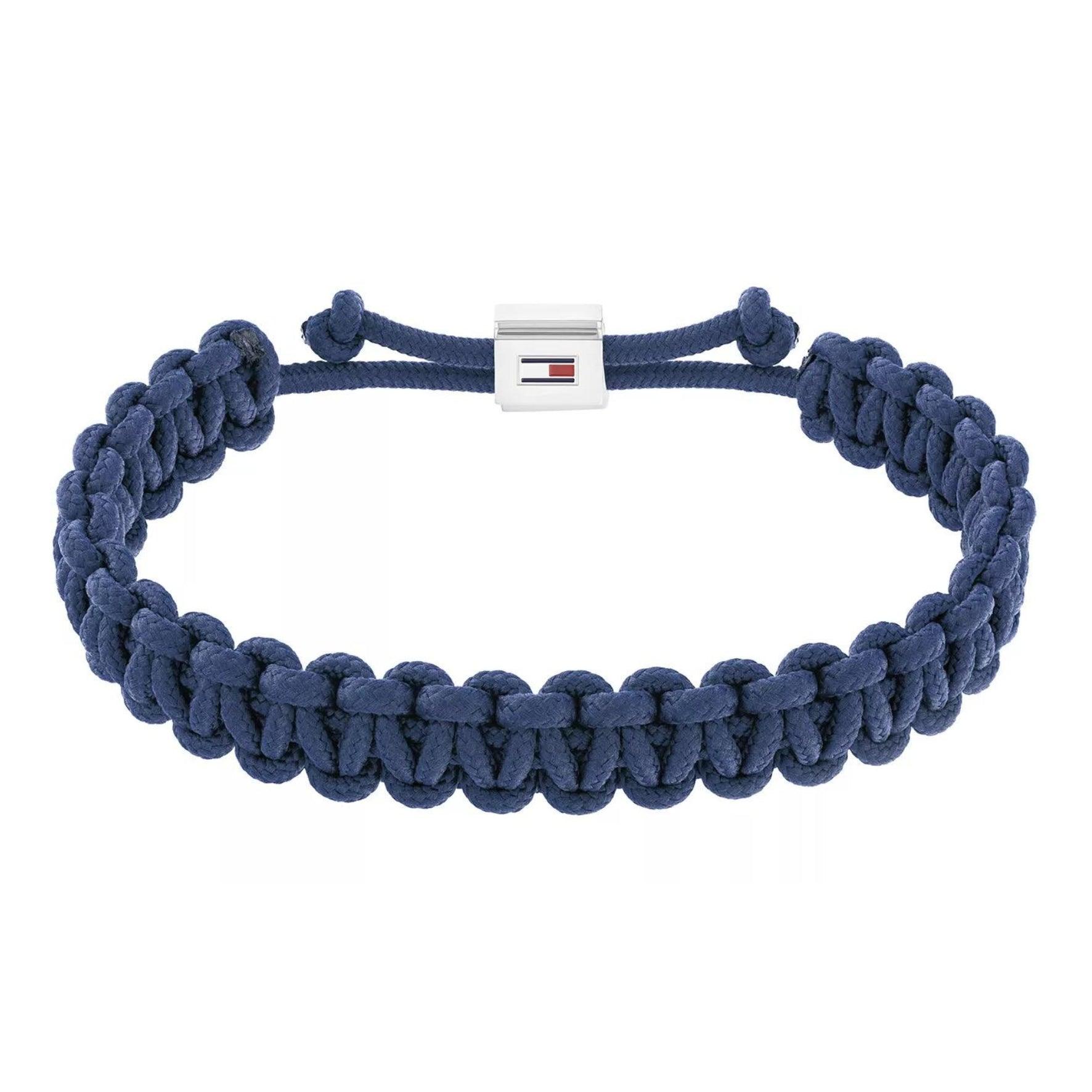 Ανδρικό βραχιόλι πλεχτό Tommy Hilfiger 2790493 υφασμάτινο σε μπλε χρώμα.