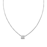 Κολιέ calvin klein 35000258 με αλυσίδα και κρεμαστό σε ασημένιο χρώμα.