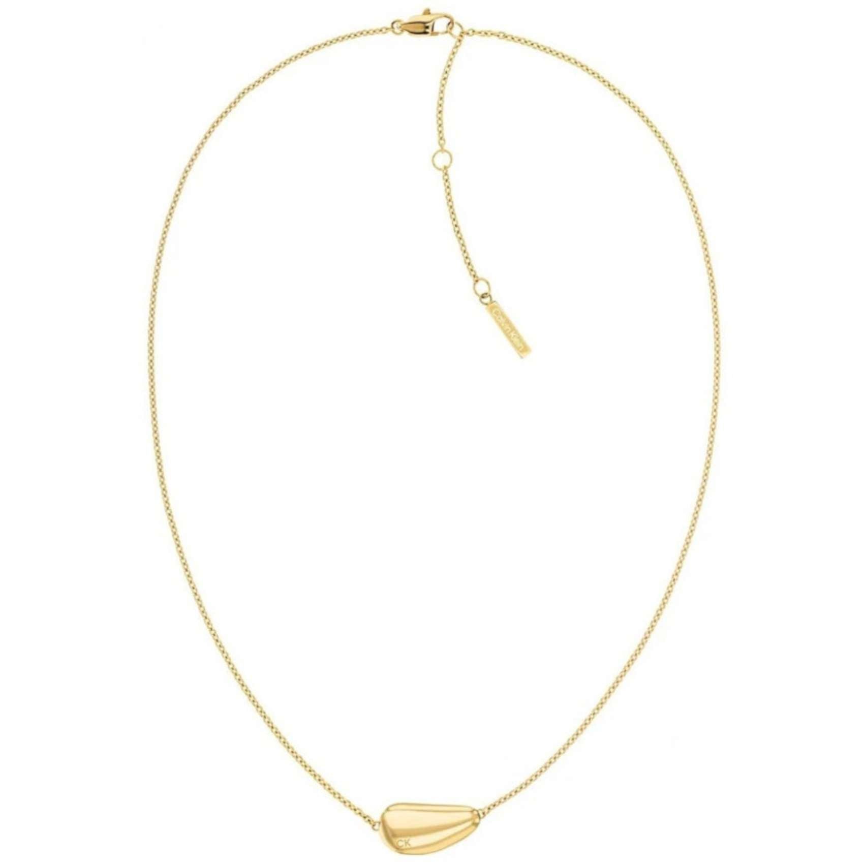 Κολιέ Calvin Klein 35000601 ατσάλινο χρυσό με κρεμαστό στοιχείο σταγόνα.