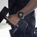 Ρολόι Casio G-Shock G-Squad GBD-H2000-1A9ER που συνδυάζει πράσινο καουτσούκ λουράκι και μαύρο καντράν μεγέθους 52.6mm.