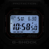 Casio G-Shock GW-M5610U-1 Solar με μαύρο καουτσούκ λουράκι και ψηφιακό καντράν.