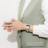 Τετράγωνο ρολόι Casio Vintage AQ-800E-7AEF anadigi με ασημί ατσάλινο μπρασελέ και ασημί τετράγωνο καντράν και αναλογική-ψηφιακή ένδειξη ώρας.