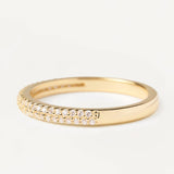 Δαχτυλίδι σειρέ μισόβερο PDPAOLA Essentials Tiara Gold AN01-665-14 από ασήμι 925 επιχρυσωμένο με ζιργκόν.