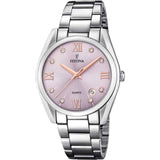 Ρολόι Festina Boyfriend F16790/D Με Ασημί Μπρασελέ & Ροζ Καντράν