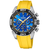 Ρολόι Festina Chrono Bike F20544/4 Χρονογράφος Με Κίτρινο Λουράκι Καουτσούκ