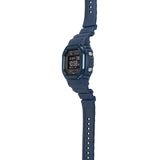 Προπονητικό ρολόι smartwatch G-Squad Casio G-Shock DW-H5600MB-2ER Solar με μπλε καουτσούκ λουράκι και μαύρο καντράν διαμέτρου 44,5mm σε τετράγωνο σχημα.