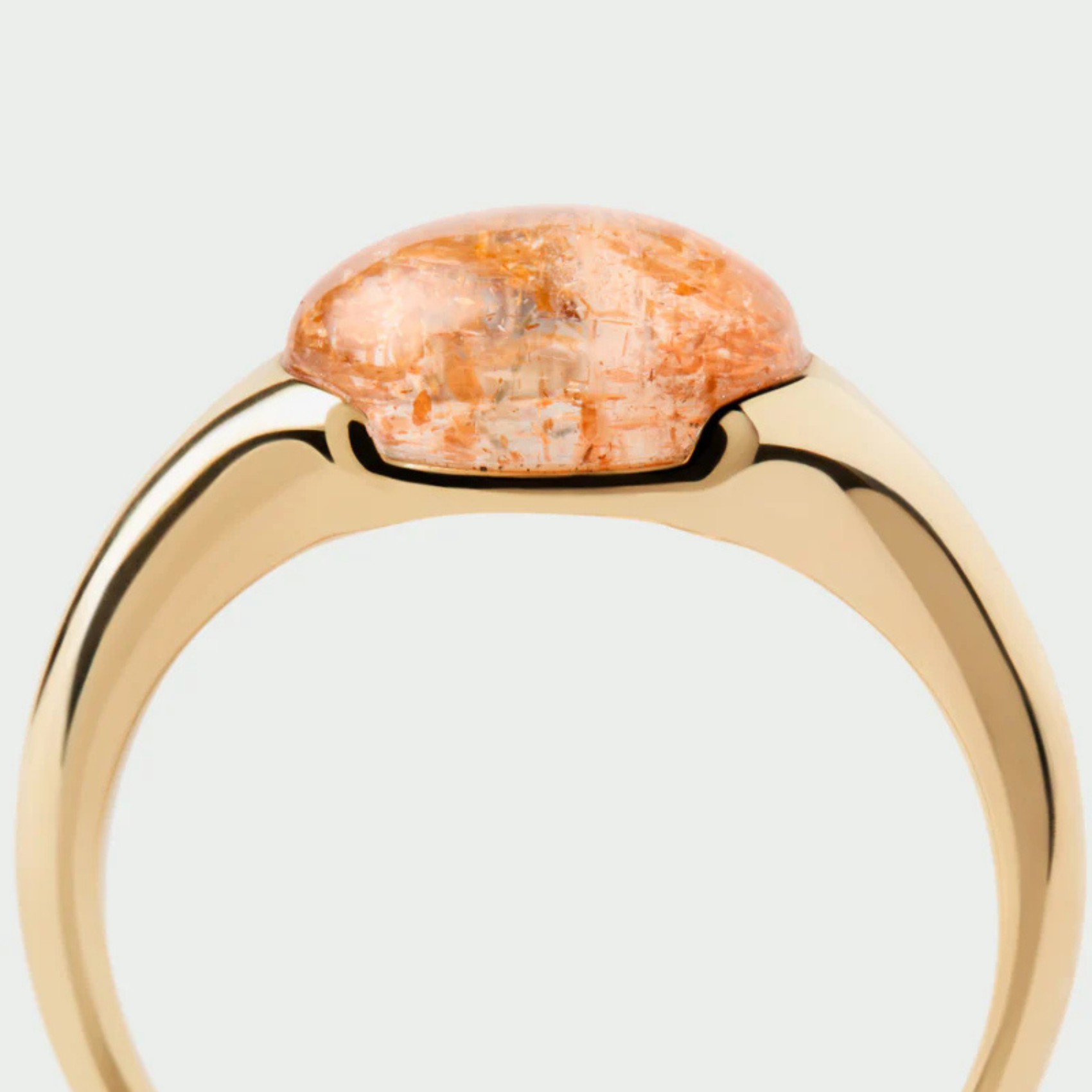 Γυναικείο δαχτυλίδι PDPAOLA AN01-D73 Sunstone Bay Ring κατασκευασμένο από ασήμι 925 επιχρυσωμένο με ηλιόλιθο-Κοντινό