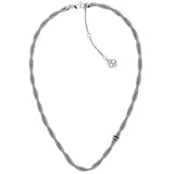 Γυναικείο κολιέ με στριφτή αλυσίδα Tommy Hilfiger κατασκευασμένο από χειρουργικό ατσάλι σε ασημί χρώμα.