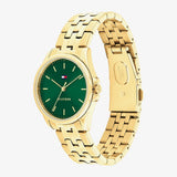 Γυναικείο ρολόι Tommy Hilfiger Jade 1782799 με χρυσό ατσάλινο μπρασελέ και πράσινο καντράν 30mm.