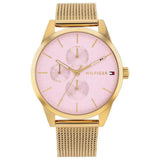 Γυναικείο Ρολόι Tommy Hilfiger Tyson 1782769 Με Χρυσό Μπρασελέ & Ροζ Καντράν