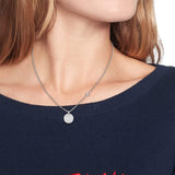 Γυναικείο κολιέ σε ασημένιο χρώμα με στρογγυλό μοτιφ και ζιργκόν από την Tommy Hilfiger.