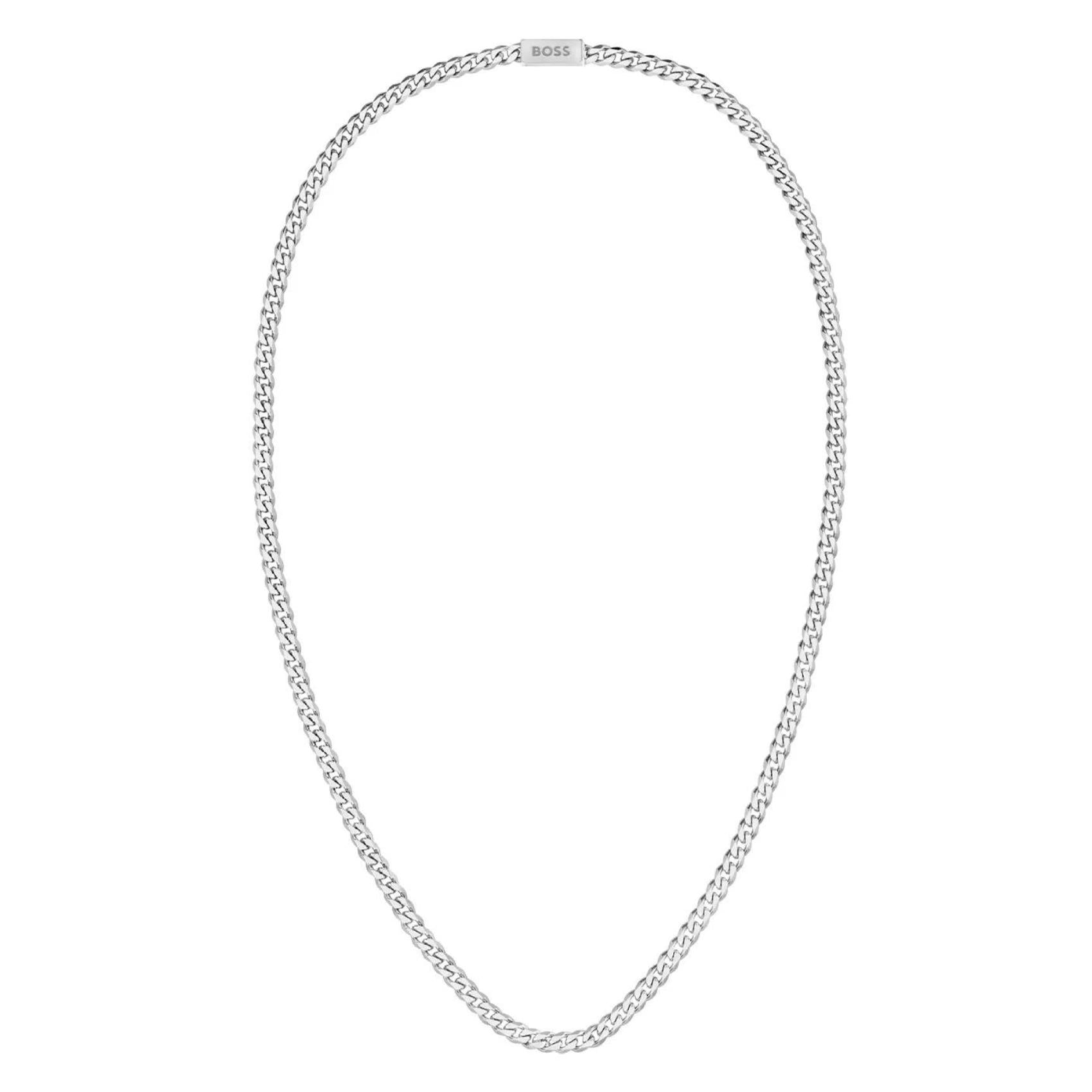 Ανδρικό κολιέ Boss 1580555 αλυσίδα κατασκευασμένο από ανοξείδωτο ατσάλι σε ασημί χρώμα.