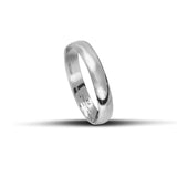 Κλασικές βέρες γάμου λευκόχρυσες, πλάτους 4mm