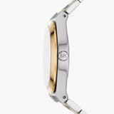 Γυναικείο ρολόι Michael Kors Lennox MK7464  με ασημί-χρυσό ατσάλινο μπρασελέ και άσπρο καντράν 37mm.