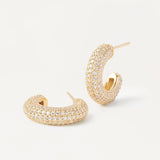Καρφωτά σκουλαρίκια Pdpaola AR01-576-U Essentials King Gold χρυσά με ζιργκόν.