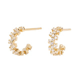 Καρφωτά σκουλαρίκια Pdpaola AR01-578-U Essentials Little Crown Gold χρυσά με ζιργκόν.