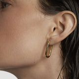 Σκουλαρίκια κρίκοι AR01-923-U Essentials Beat Gold Hoop σε χρυσό χρώμα.