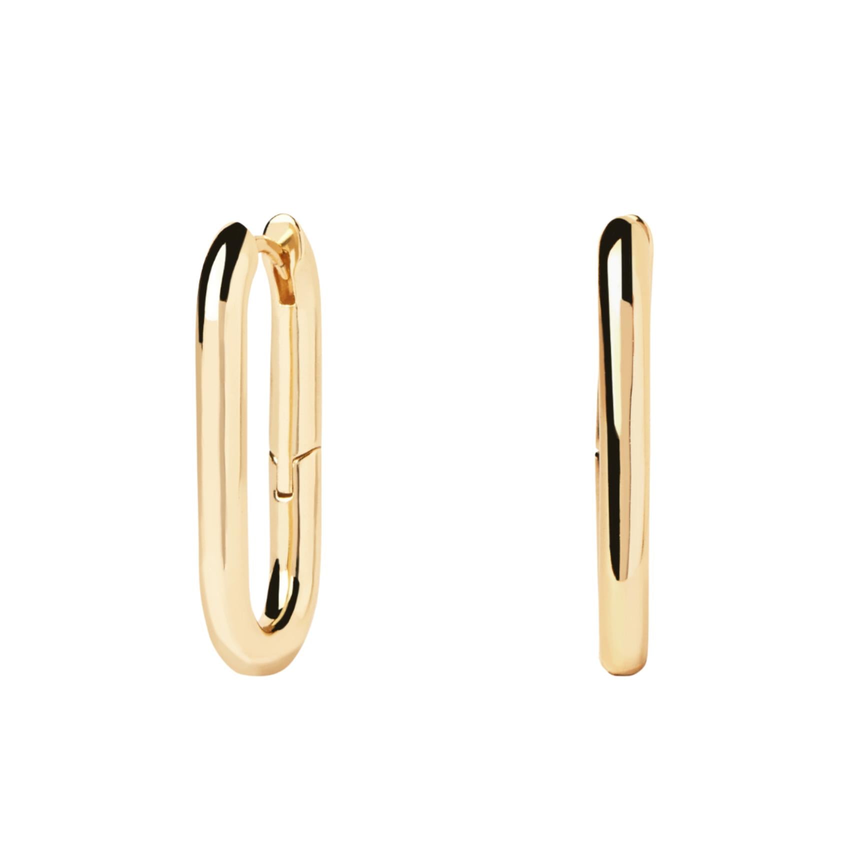 Σκουλαρίκια κρίκοι AR01-923-U Essentials Beat Gold Hoop σε χρυσό χρώμα.