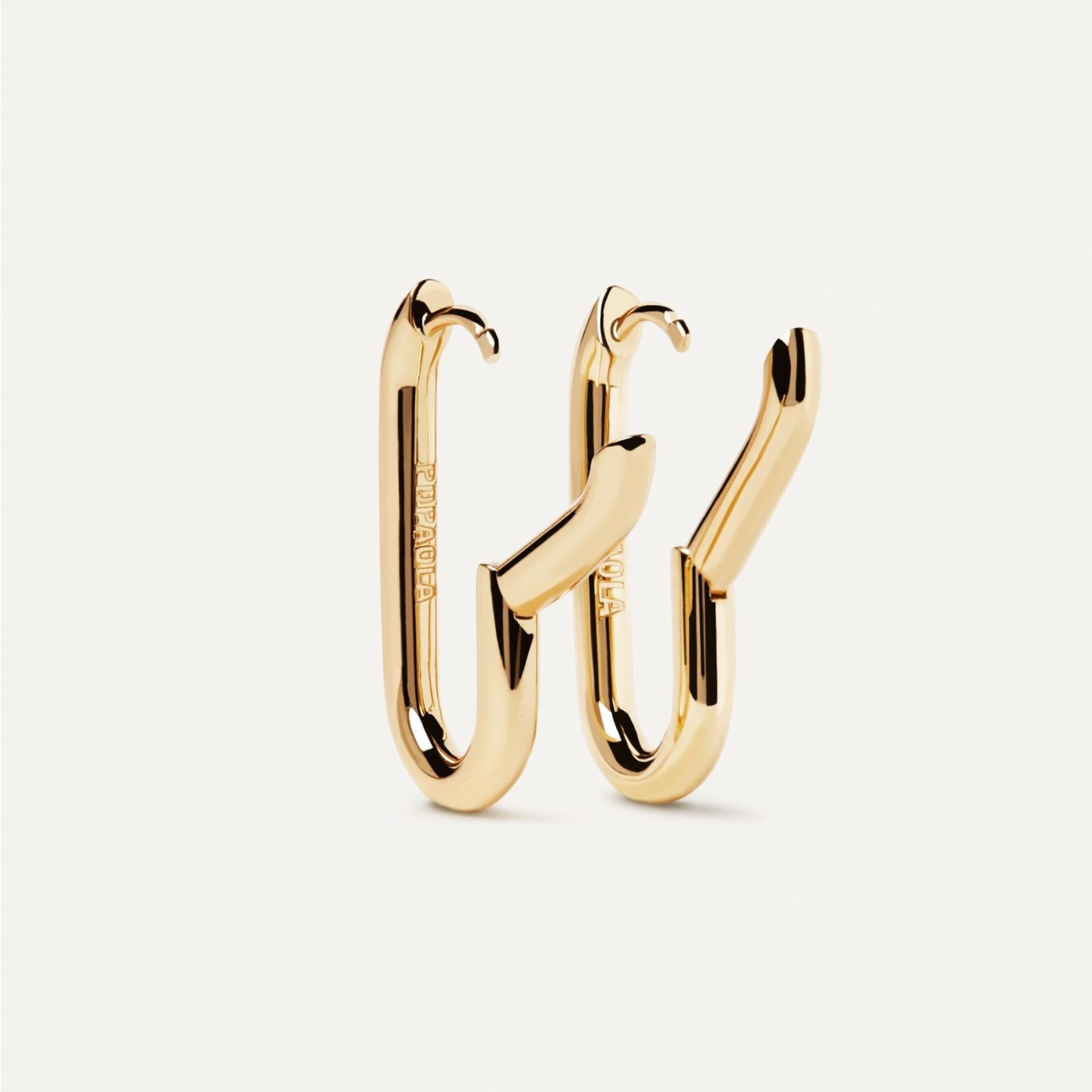 Σκουλαρίκια κρίκοι AR01-923-U Essentials Beat Gold Hoop σε χρυσό χρώμα.