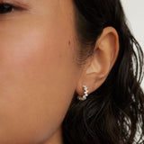 Καρφωτά σκουλαρίκια Pdpaola AR02-578-U Essentials Little Crown Silver ασημί με ζιργκόν.