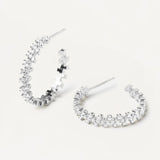 Καρφωτά σκουλαρίκια Pdpaola AR02-579-U Essentials Crown Silver ασημί με ζιργκόν.