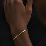 Βραχιόλι αλυσίδα Pdpaola PU01-701-S Essentials Serpentine Chain από ασήμι σε χρυσό χρώμα.