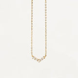 Γυναικείo κολιέ PDPAOLA CO01-485-U Mini Crown από επιχρυσωμένο ασήμι με κρεμαστό σε σχήμα V και πέτρες από ζιργκόν.