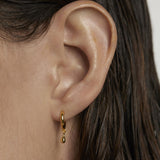 Μονό σκουλαρίκι κρίκος PDPAOLA PG01-025-U Essentials Teardrop Hoop σε χρυσό χρώμα με κρεμαστό σε σχήμα δάκρυ.