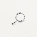 Σκουλαρίκι κρίκος PG01-025-U Essentials Teardrop Hoop σε ασημί χρώμα με κρεμαστό δάκρυ.