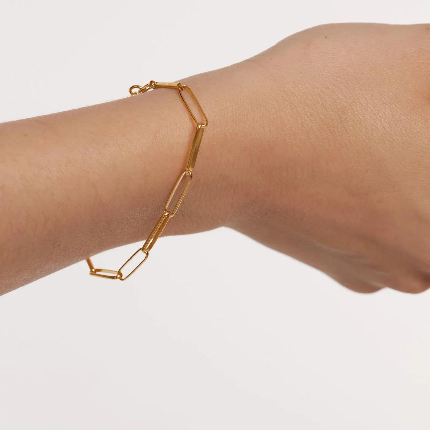 Βραχιόλι αλυσίδα Pdpaola PU01-400-U Essentials Big Statement Chain Gold κρίκο-κρίκο.