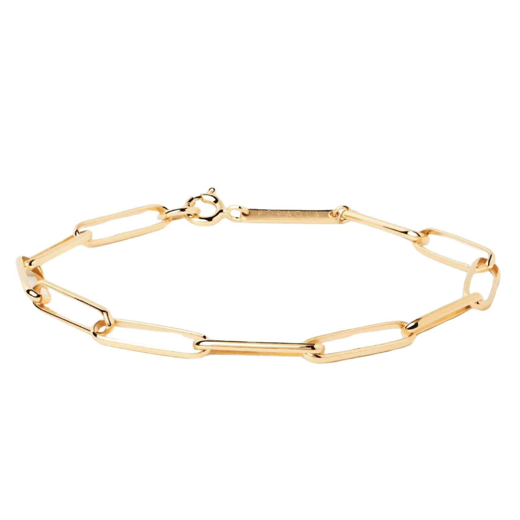 Βραχιόλι αλυσίδα Pdpaola PU01-400-U Essentials Big Statement Chain Gold κρίκο-κρίκο.