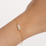 Βραχιόλι Pdpaola PU01-415-U Essentials Icy Gold επίχρυσο με στοιχείο με ζιργκόν.