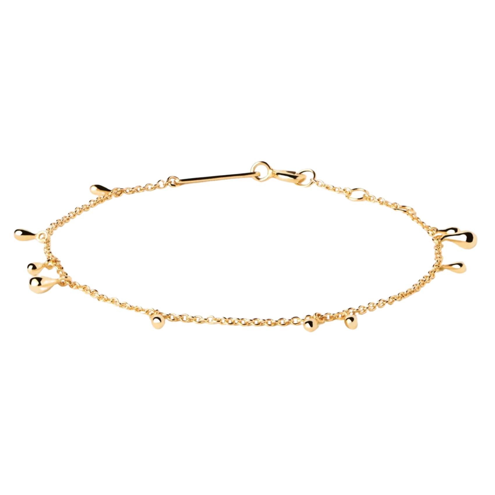 Βραχιόλι Pdpaola PU01-588-U Essentials Teardrop Gold επίχρυσο με κρεμαστά στοιχεία.