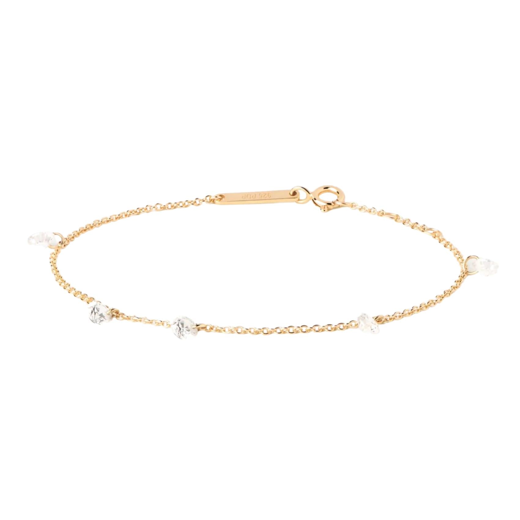 Βραχιόλι Pdpaola PU01-701-S Essentials Serpentine Chain ασήμένιο επιχρυσωμένο με ζιργκόν.