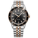 Raymond Weil Freelancer 2775-S51-20051 Diver αυτόματο με δίχρωμο ασημί-ροζ χρυσό ατσάλινο μπρασελέ και μαύρο καντράν διαμέτρου 42mm.
