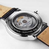 Raymond Weil Maestro Moon Phase 2329-STC-00509 με φάση σελήνης μπλε δερμάτινο λουράκι και μπλε καντράν διαμέτρου 40mm.