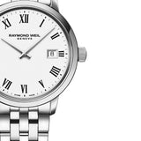 Γυναικείο ρολόι Raymond Weil Toccata 5985-ST-00300 με ασημί ατσάλινο μπρασελέ και άσπρο καντράν διαμέτρου 29mm.