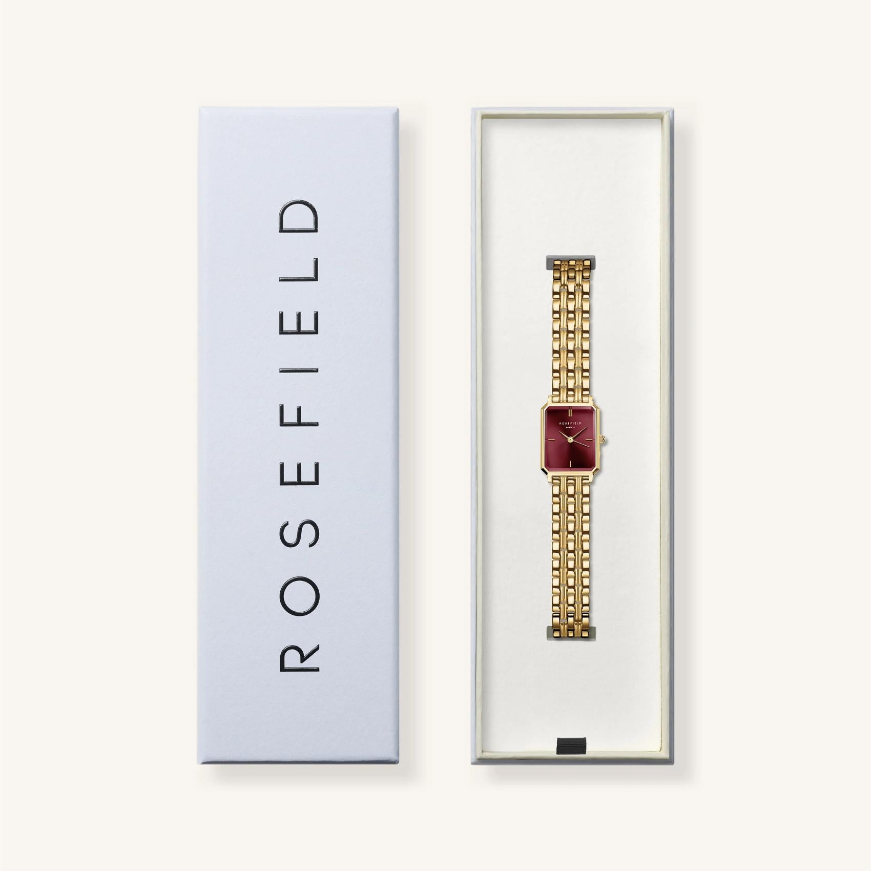 Συσκευασία ρολογιού Rosefield Octagon XS Burgundy OBGSG-O83.