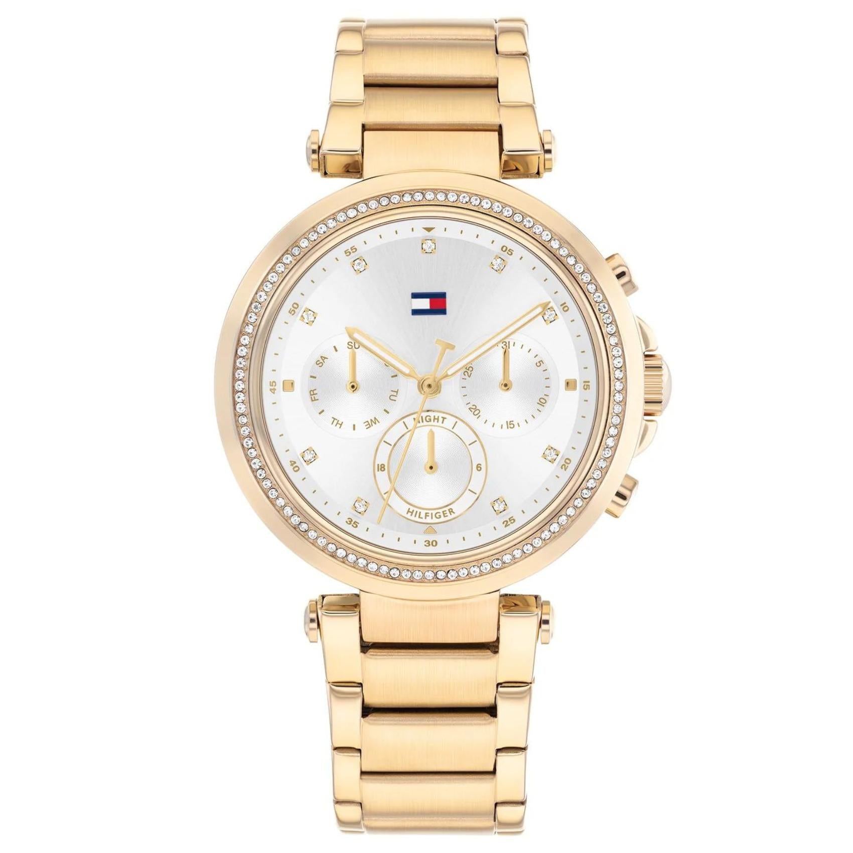 Γυναικείο ρολόι Tommy Hilfiger Emily 1782703 με χρυσό ατσάλινο μπρασελέ και χρυσό καντράν 38mm με ζιργκόν.