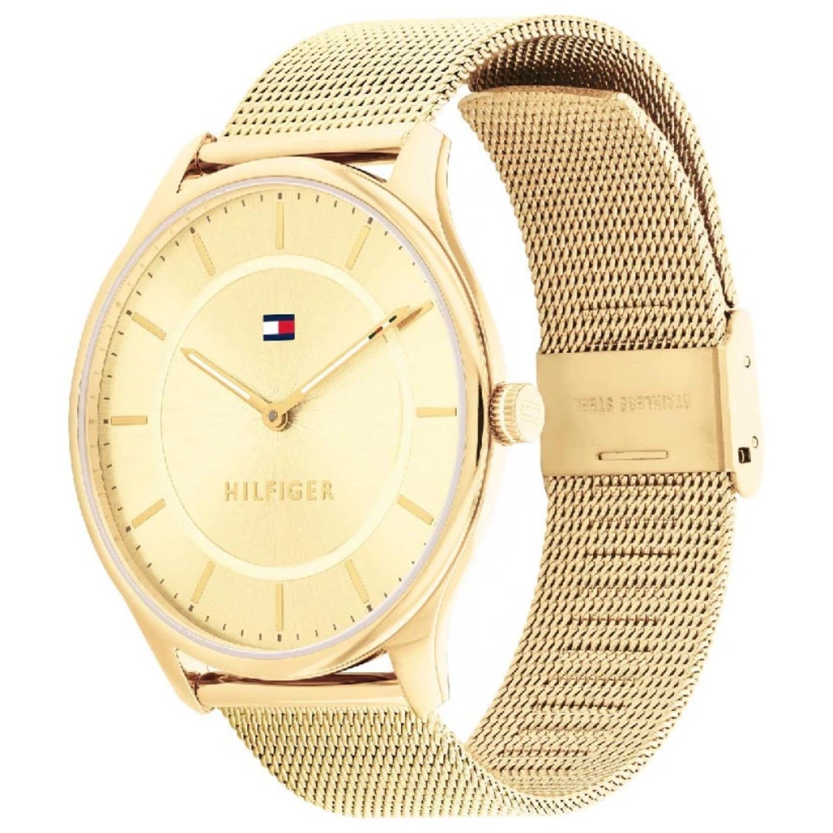 Γυναικείο ρολόι Tommy Hilfiger Jessi 1782531 με χρυσό ατσάλινο μπρασελέ και χρυσό καντράν διαμέτρου 40mm.