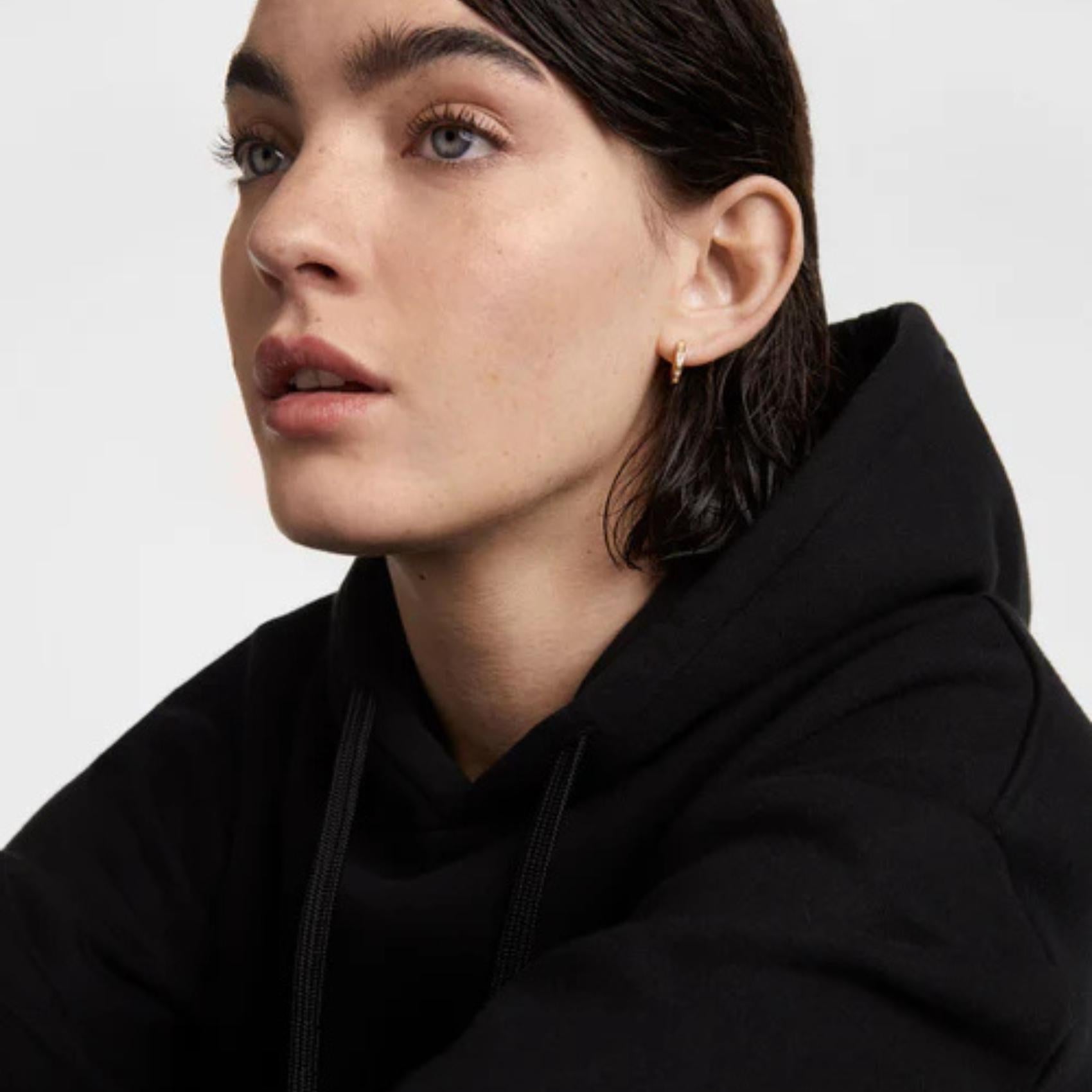 Σκουλαρίκια κρίκοι PDPAOLA AR01-960-U Viena από ασήμι 925 με επιχρύσωση από χρυσό 18 καρατίων με ζιργκόν.